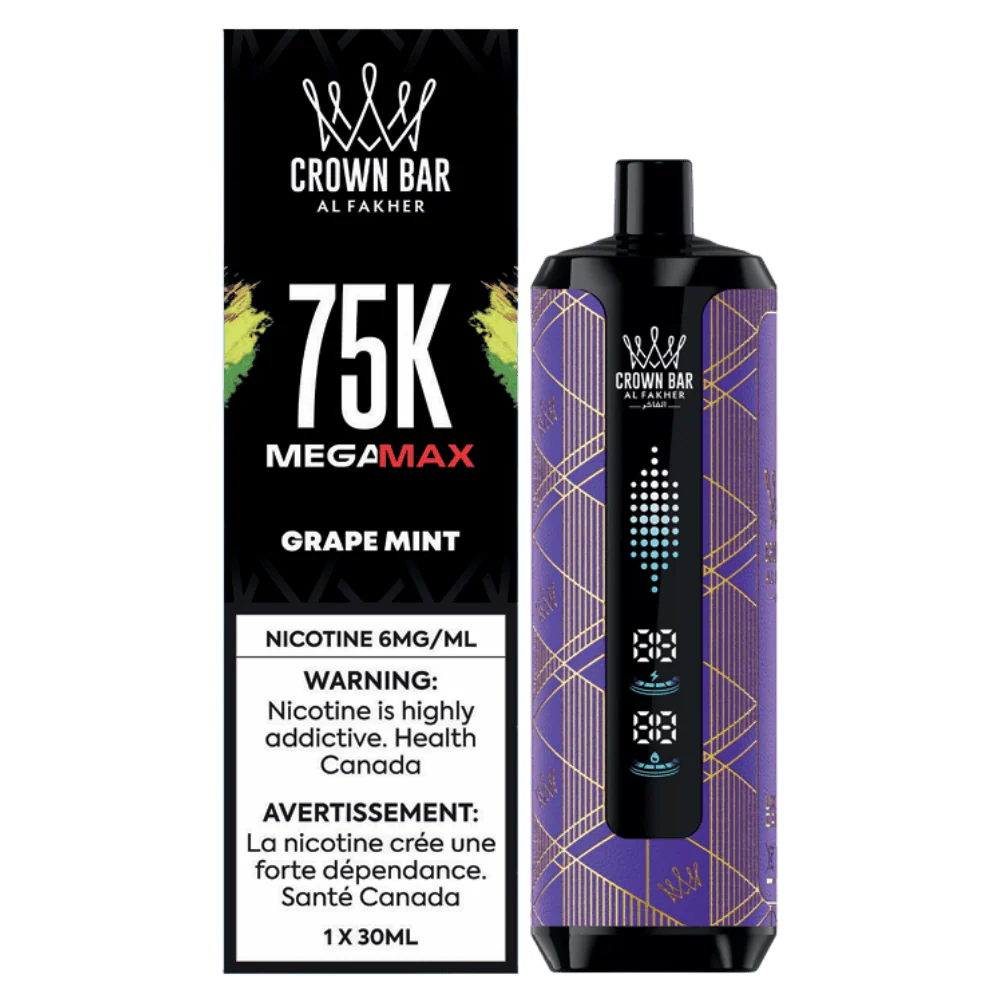 Crown Bar Al Fakher MegaMax 75k Grape Mint(Provincial tax)