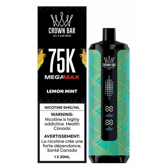 Crown Bar Al Fakher MegaMax 75k Lemon Mint(Provincial tax)