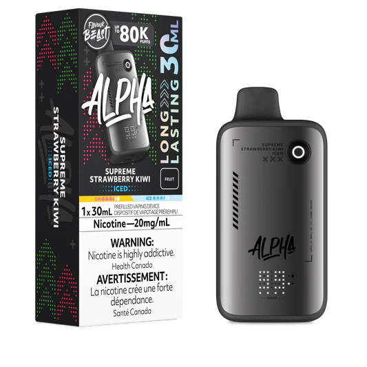 Flavour beast Alpha 80k Supreme Strawberry Kiwi Ice (provincial tax)