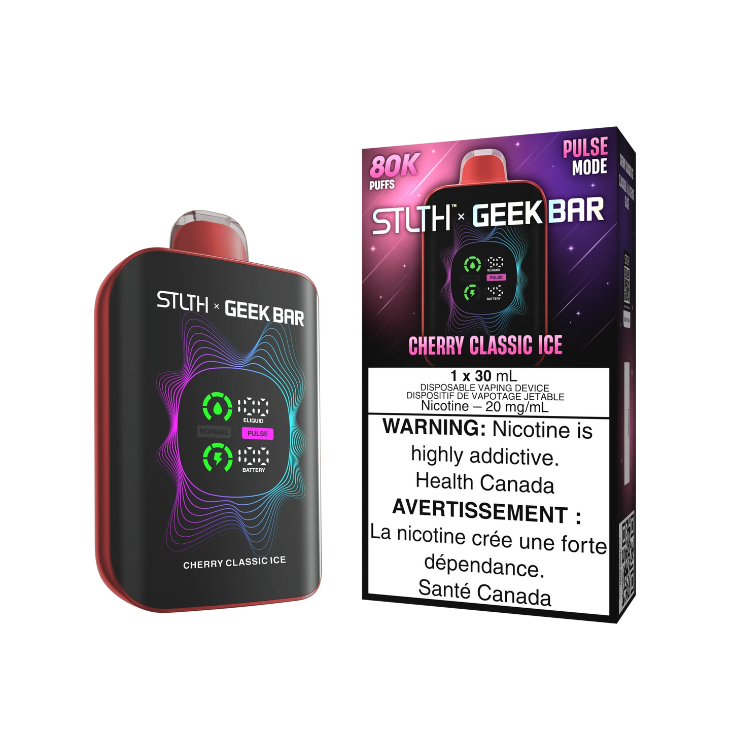 STLTh x Geekbar 80k pulse mode Cherry classic (Provincial tax)