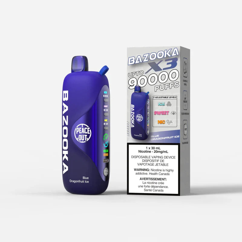 Bazooka X3 90k puffs Blue Dragonfruit Ice (Provincial tax)