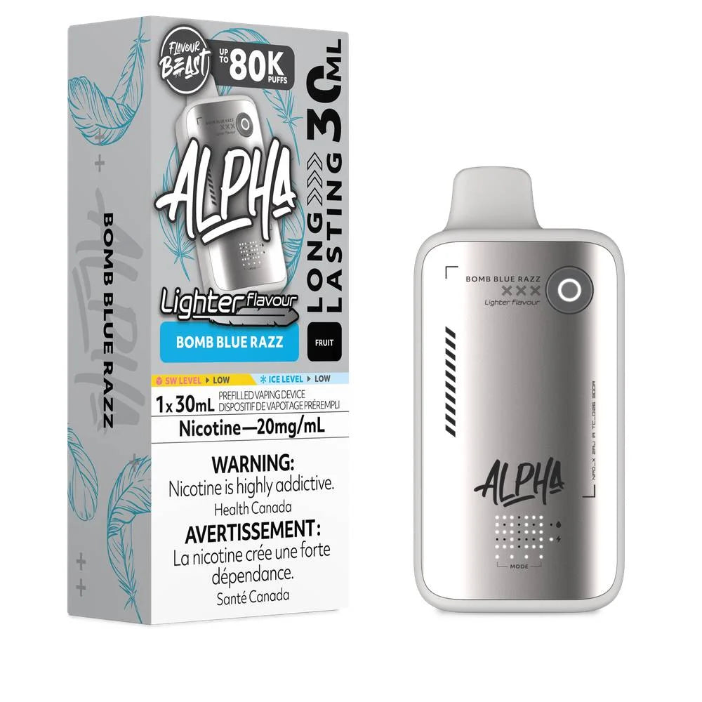 Flavour beast Alpha 80k Lighter flavour Bomb Blue Razz (provincial tax)