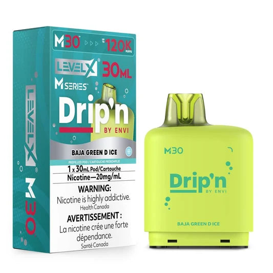 Level X M series Drip’n Pod 30ml 120k Baja Green D Ice