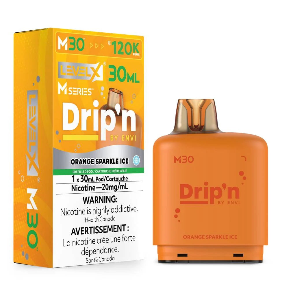 Level X M series Drip’n Pod 30ml 120k Orange Sparkle Ice