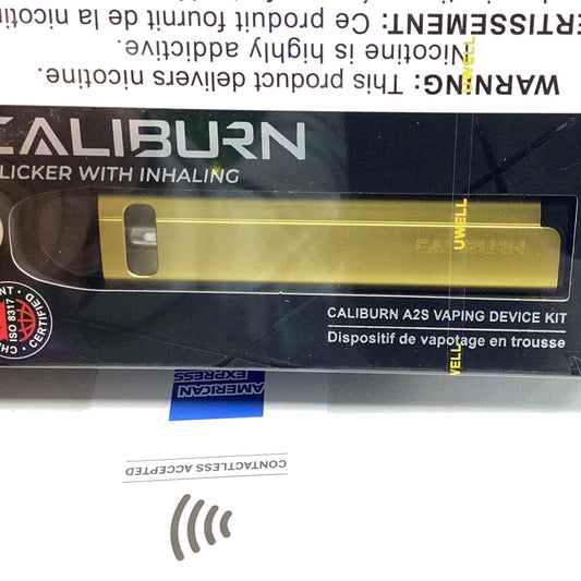 Caliburn A2S vaping device kit gold