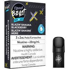 Flavour Beast 3pods Blazin’ Banana Blackberry Iced (Provincial Tax)