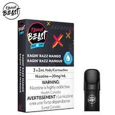 Flavour Beast 3pods Ragin’ Razz Mango Iced (Provincial Tax)